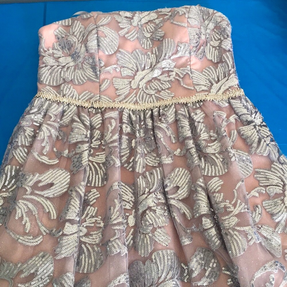 City Studio Juniors Pink & Gray Dress